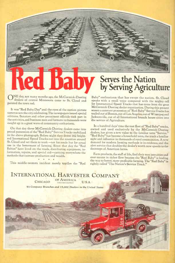 1922 International Auto Advertising